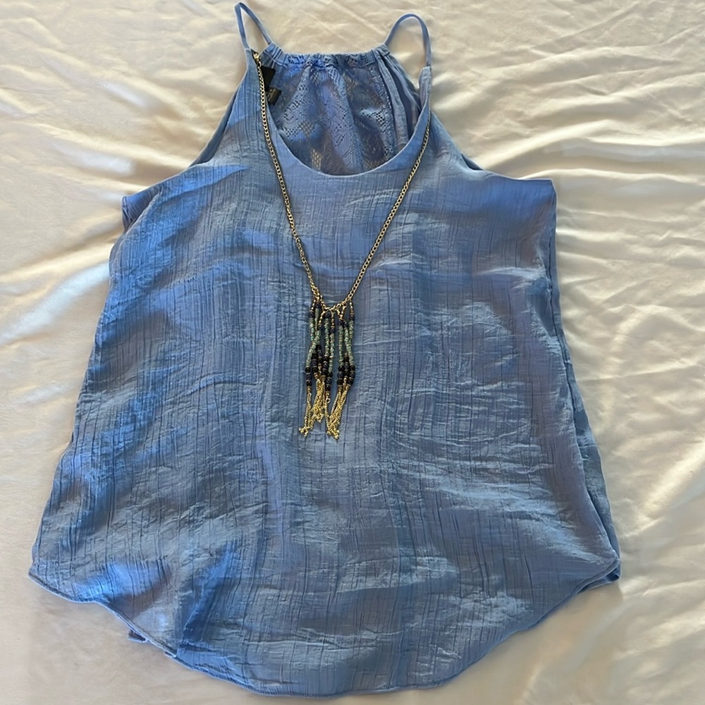 IZ Byer top with necklace